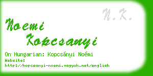 noemi kopcsanyi business card