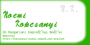 noemi kopcsanyi business card